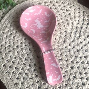 10 Strawberry Street Pink Witch and Bats Spoon Rest